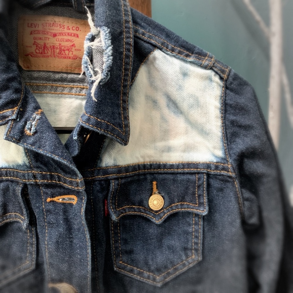 Vintage Levi’s Distressed Denim Jacket Upcycled
